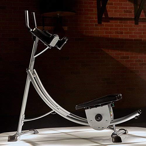AbCoaster MAX Ab Machine Exercise Equipment For Home Gym, Less Stress on Neck & Back, Abdominal / Core Fitness Equipment for All Levels, Black