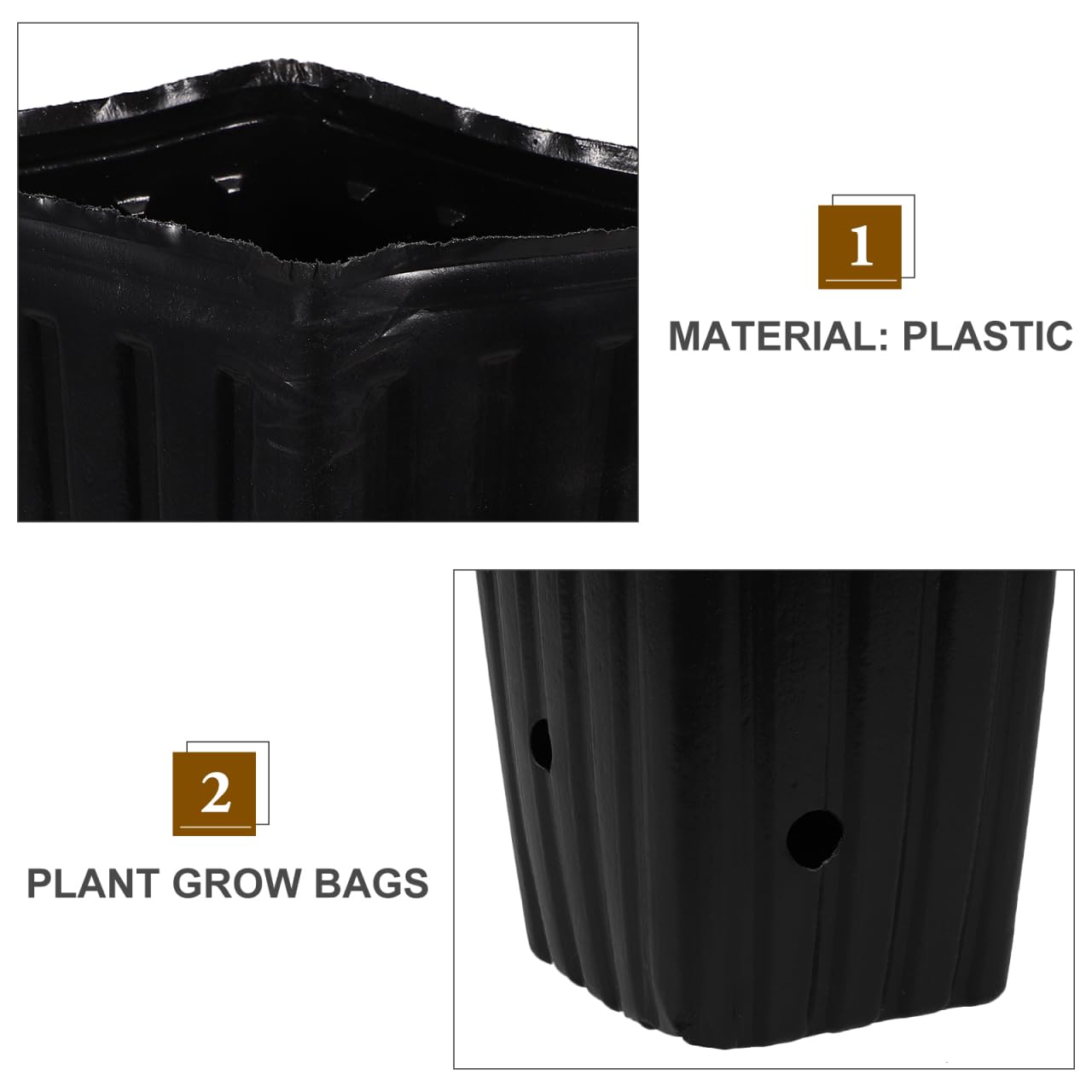 BESPORTBLE 30 bolsas para plántulas, tubos de árboles para plántulas, macetas de cultivo, paquete de variedades, macetas de iniciación, macetas de inicio, bolsas de jardín de infantes, maceteros para
