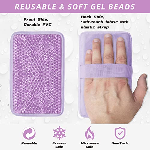 Image of Gel Ice Pack for Injuries Ice Bag with Strap-2 Pack Reusable Hot Cold Pack