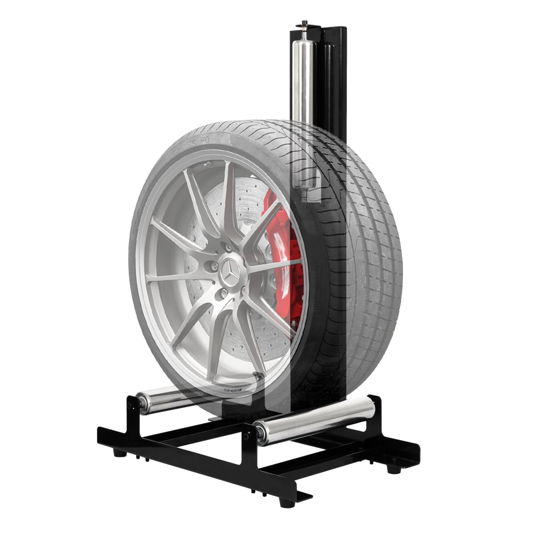 Soporte para neumáticos de moto, soporte de limpieza para neumáticos de coche, soporte para garaje, accesorios para limpieza y pulido de neumáticos, capacidad de carga 50 kg, 58x36.5x89 cm