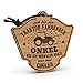 Produktbild Fashionalarm Schlüsselanhänger Ich Bin EIN Traktor Fahrender Onkel aus Holz mit Gravur | Coole Geburtstag Geschenk-Idee Bauer Geburt Neffe Nichte, Eiche