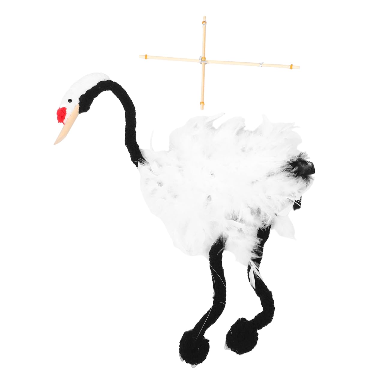 Abaodam Unique Crane Marionette Toy Wooden Puppet with Strings for Interactive Play and Teaching Fun Creative Design for Imaginative Learning