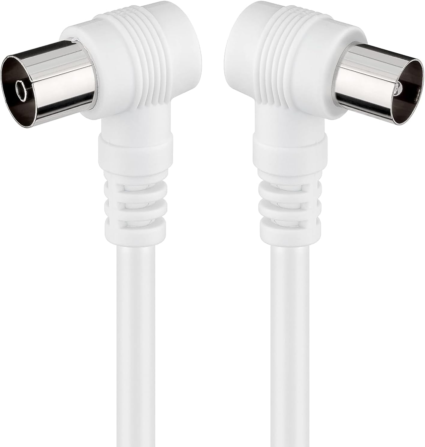 Produktbild von TV Antennen-Winkelstecker Set – 90° Grad Adapter Für Koaxialkabel, 4K-tauglich
