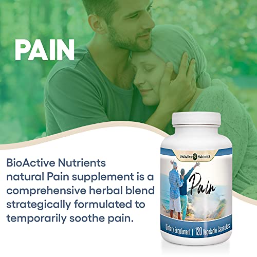 Bioactive Nutrients Natural Pain Relief Supplement - 120 Vegetable Capsules - Includes Devil's Root Powder, Japanese Knotweed Root, Grape Skin Extract, And Clove Flower Bud Extract - For Inflammation #TOP4