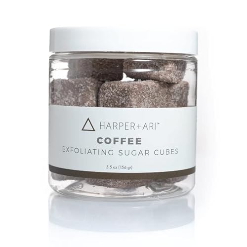 Harper + Ari Sugar Scrub Cubes (Coffee, 10 Cubes/5.3Oz), Exfoliating Body Scrub In Single Use Size, Soften And Smooth Skin With Shea Butter And Aloe Vera #TOP3