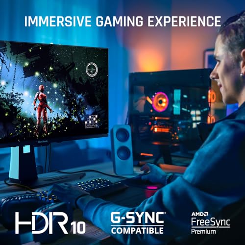 VIEWSONIC XG272-2K-OLED Gaming Monitor - QHD, 240Hz, USB-C, weiß - 0,02ms, AMD FreeSync Premium, HDMI, DisplayPort, - Monitor - Immagine 2