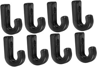BESPORTBLE 8pcs J Shaped Kayak Hooks ABS Black for Secure Gear