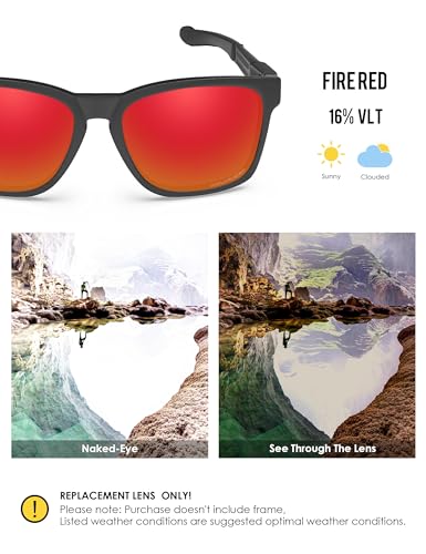 Image of BLAZERBUCK Anti-salt Polarized Replacement Lenses for Oakley Catalyst OO9272 Sunglass