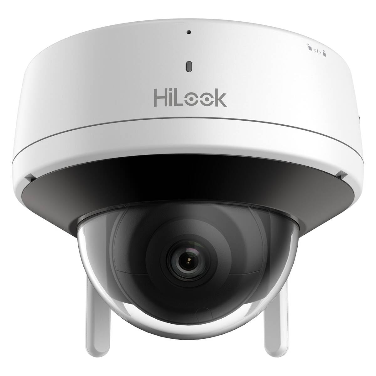 HiLook by HIKVISION kamera kopułkowa WLAN 4 MP, kamera monitorująca na zewnątrz, noktowizor, 2-drożna komunikacja, wykrywanie ruchu, gniazdo na kartę SD, odporna na warunki atmosferyczne IP66, kamera