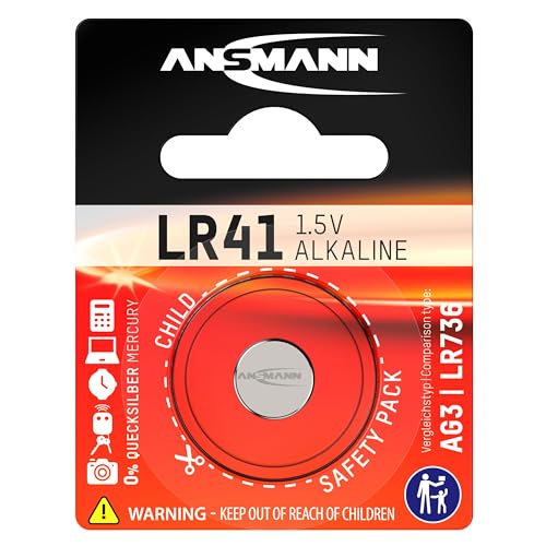 Ansmann 5015332 LR41   Pilas de botón, batería alcalina   1,5V