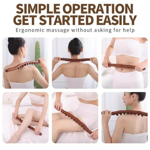 ACUWORLD Massage Roller stick Wood Gua Sha Tool Wooden Scraping Therapy Massage for Body Neck Shoulder Back Massager for, Muscle Belly Relief Tool (8 ball) ACUWORLD Massage Roller stick Wood Gua Sha Tool Wooden Scraping Therapy Massage for Body Neck Shoulder Back Massager for, Muscle Belly Relief Tool (8 ball)