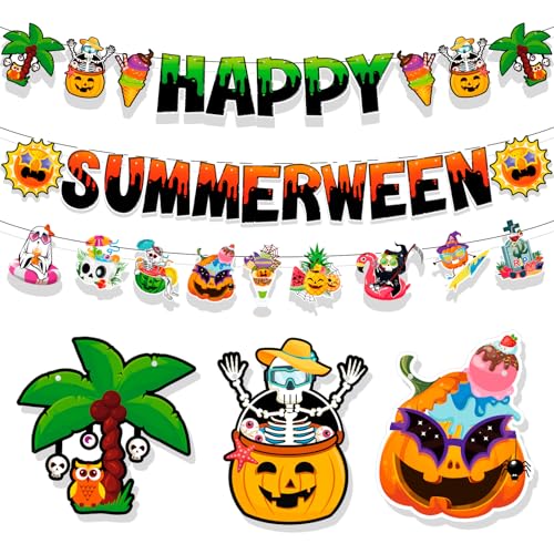 Guirlande fantôme à suspendre sur le thème d'Hawaï pour Summerween
