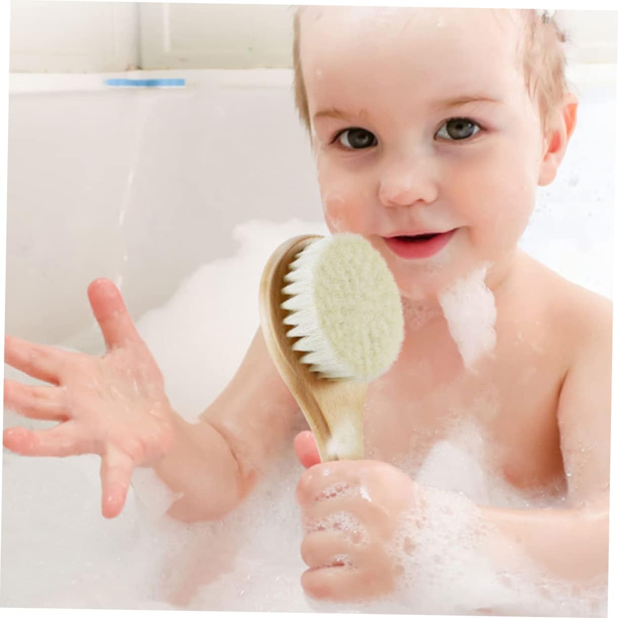 Cute Baby Brush and Comb Set En Baby Hair Brush Boys and Girls Brush Comb Baby En Brush and Comb Set Hairbrush Boys and Girls Natural Bamboo Material Scalp Grooming Comb
