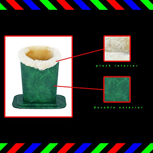 Plush Lined Eyeglass Holder Stand | Glasses Holder Case For Desk And Night Stand | Safely Protects And Stores Eyewear, iPhones And Supplies | Victoria Green - Thumbnail 4