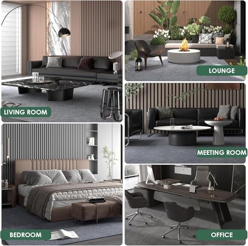 mymai Teppichfliesen Selbstklebende 30x30cm, 10 Stück Set, 0.9m² Strapazierfähige Filzfliesen mit hochwertigem Schlingenflor für Wohnung, Büro, Gewerbe, antistatisch mit Rückendeckung (Hellgrau)