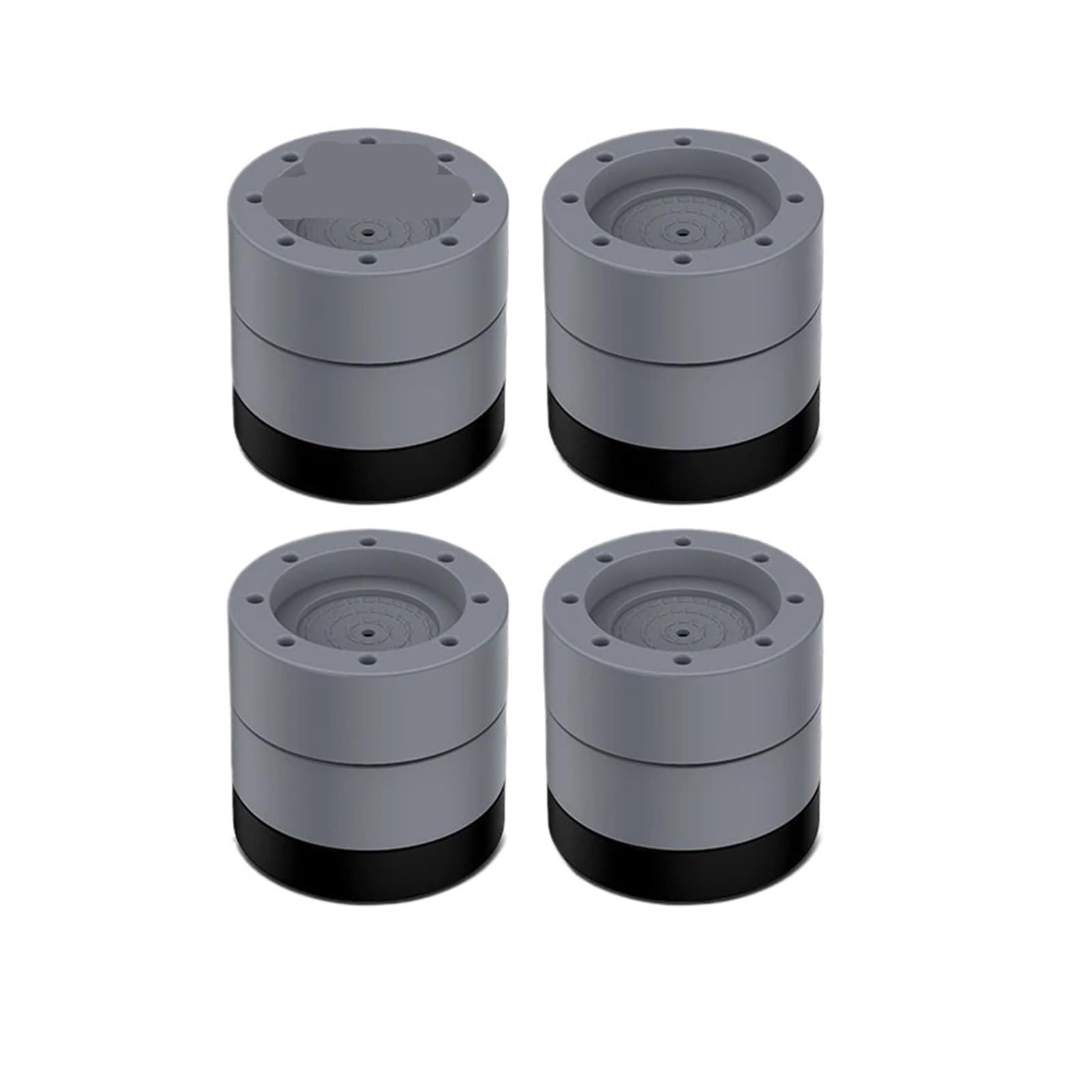 4 Almohadillas antivibración for pies de Lavadora, Kit Universal de Rodillos Antideslizantes for elevación de Muebles para Lavadora, Secadora(4pcs Gray 60mm)