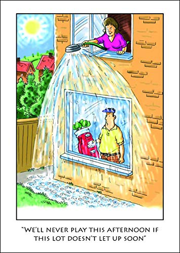 doodlecards Funny Humour Golf Male Birthday Card Medium Size with Plain Envelope