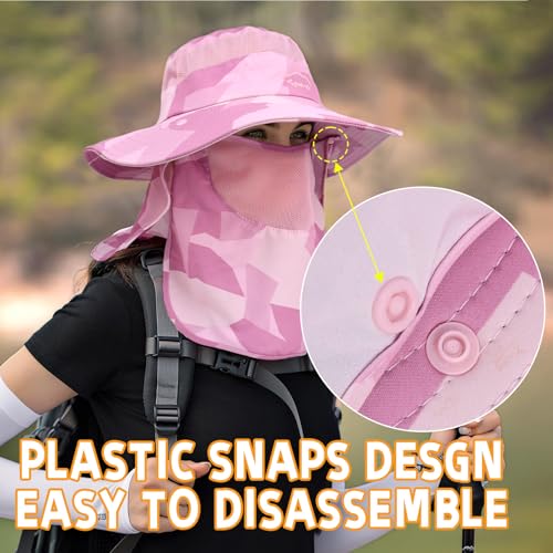 Sombrero de sol para mujer con protección UV y ala ancha miniatura 3