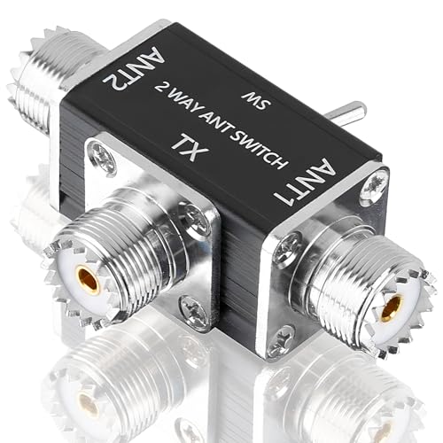 Interruptor coaxial de antena de 2 canales y 100W para HF CB HAM