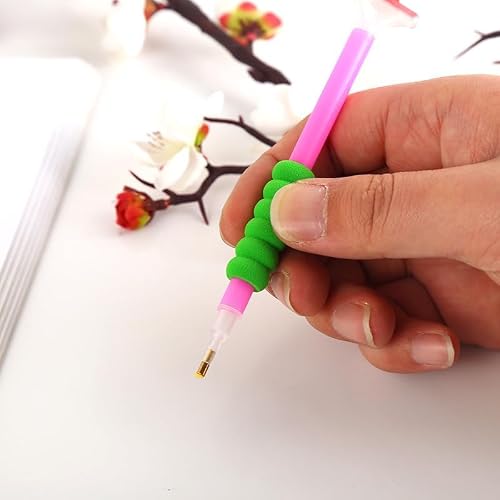 10Pcs Multicolor Soft Foam Pencil Grips, Cushion Grippers for Painting Pens Drill Pen, Drawing Pens