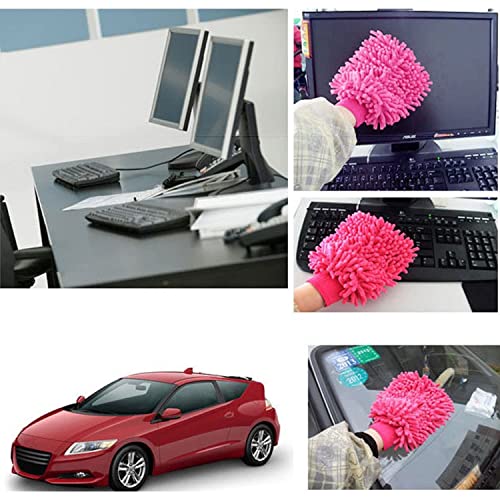 Image of Gloves Microfiber Multipurpose Wash Gloves Multi Color (18X13X2cm) (Pack of 6)
