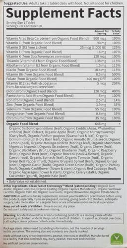 Garden of Life Organics Multivitamin for Women - Women's Once Daily Multi - Whole Food Multi with Iron,Biotin,Vegan Organic Womens Multivitamin for Health,Energy Hair Skin and Nails,360 Tablets,6 Pack - Image 12
