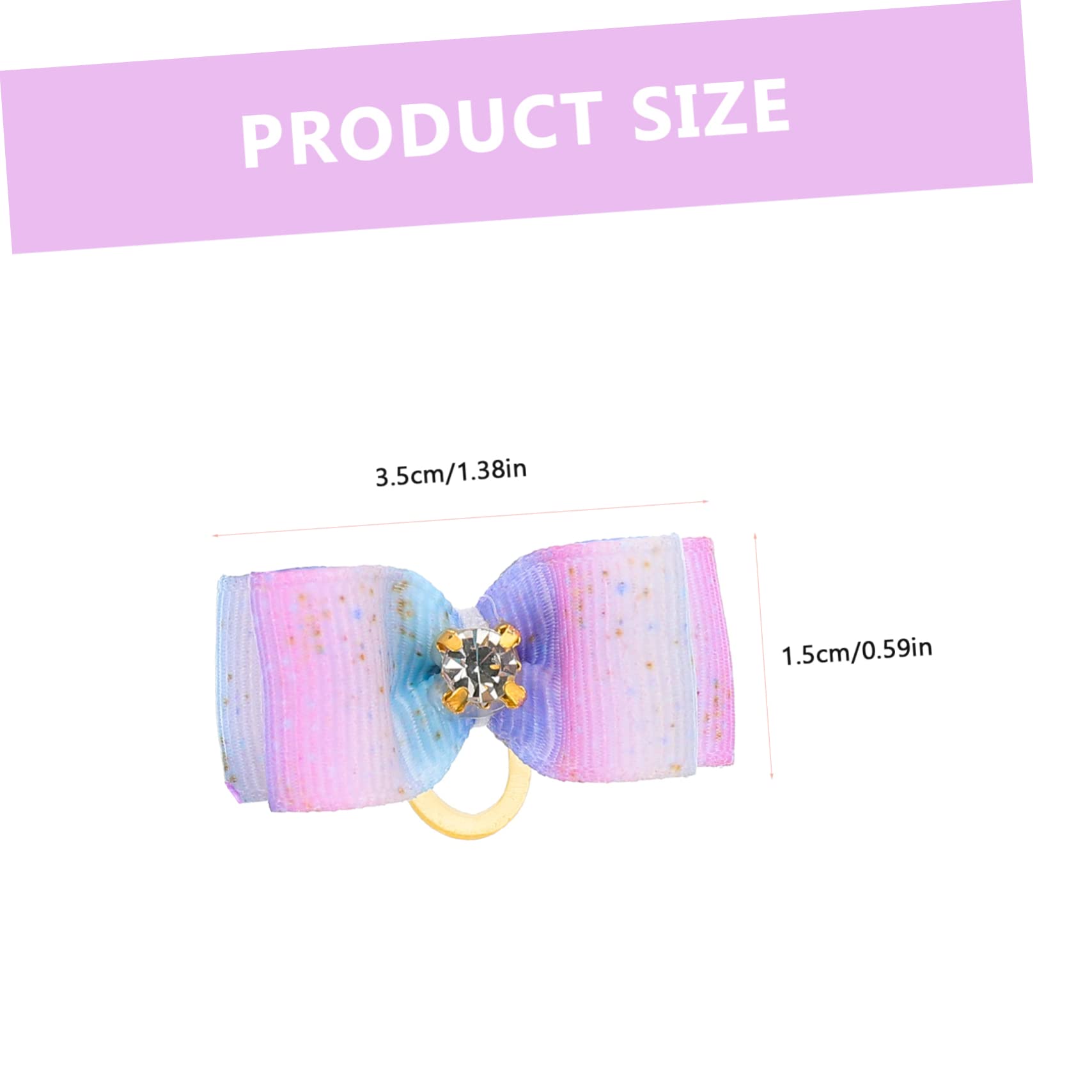 Toddmomy 100 Piezas Flor de Cabeza de Mascota Banda de Pelo de Anillo de Pelo con Lazo para Mascotas Perros Accesorios decoración para Mascotas Lazo de Goma para Arcos de