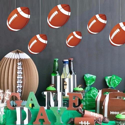 Image of Vuzvuv 60Pcs Paper Rugby Football Cutouts Party Decor for Bulletin Board