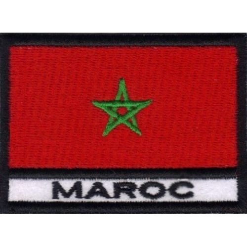 Marocco, Meknes: La bandiera marocchina con una stella a cinque punte che simboleggia i cinque pilastri dell'Islam Foto stock