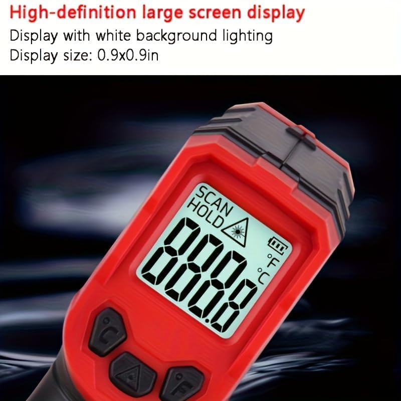 Miniatura 3 de Termómetro infrarrojo, medidor de temperatura láser digital de -37 F  1022 F (-25.6 F  1,022.0 F) pistola de temperatura IR (no para humanos) Ideal