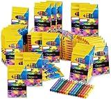 Extrapins 50 Pack Crayons Bulk, Crayon Packs with 8 Assorted Colors, 400 Count Bulk, Crayons Party Favors, Mini Boxes of Crayon for Home Office Birthdays Party Supplies