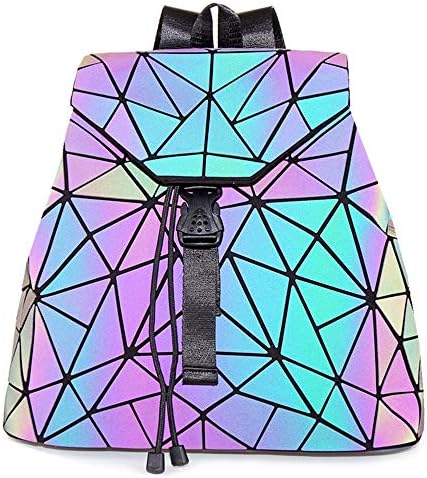 HotOne Geometric Backpacks Holographic Reflective Fashion Backpacks for Travel Backpack