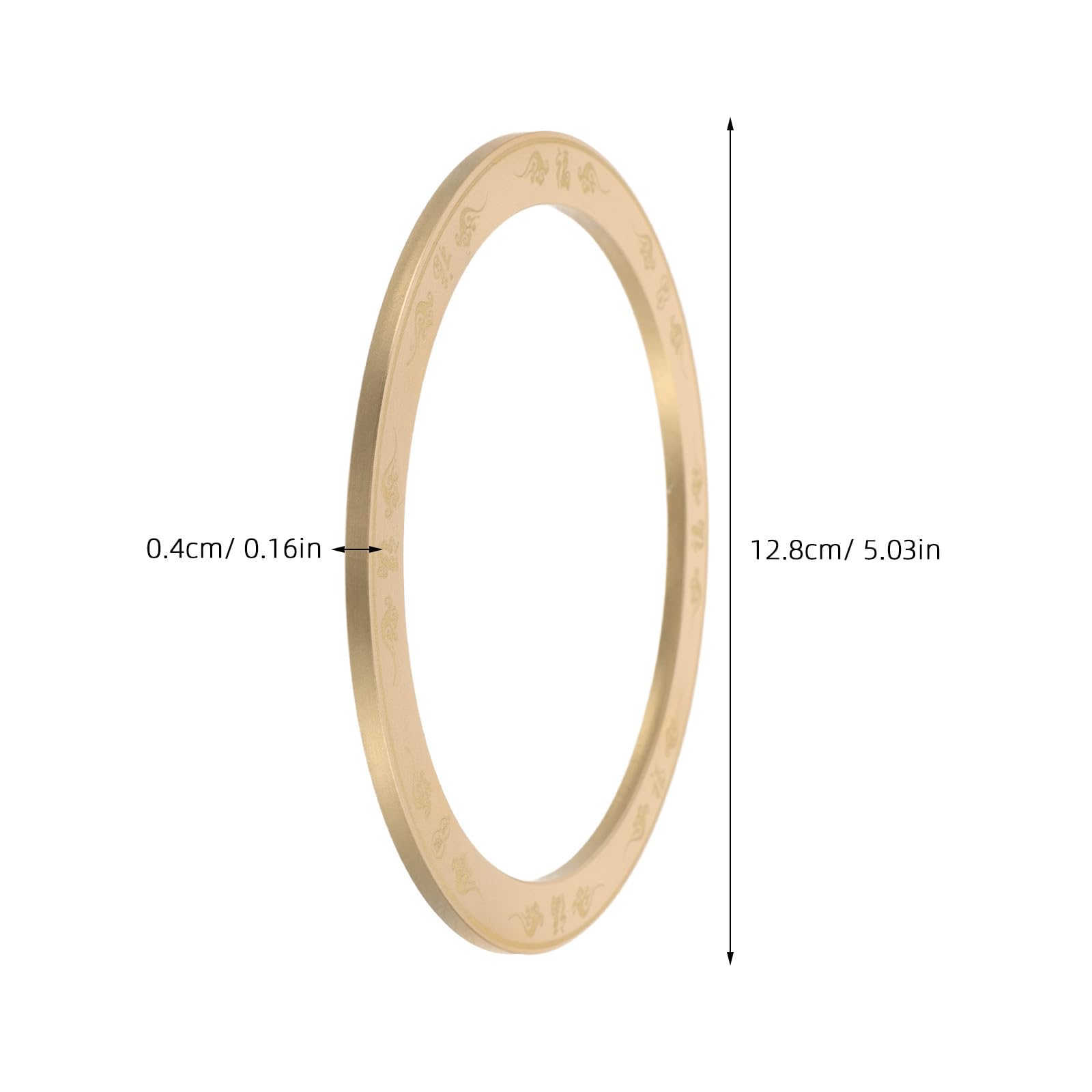 Lurrose Fermacarte in ottone per calligrafia: fermacarte per scrittura a pennello - ornamento da scrivania ad anello - pesante accessorio tradizionale cinese per la calligrafia, ideale per lo studio
