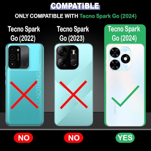 Image of AIBEX Compatible for Tecno Spark GO 4G 2024 Flip Cover Leather Finish | Inside TPU with Card Pockets | Wallet Stand | Complete Protection Flip Case Green