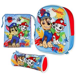 ARDITEX Mochila Infantil 3D, Estuche Escolar y Bolsa Merienda de Cuerdas – Patrulla Canina | Mochilas Escolares para Niños y Niñas de 3 Años | Material Escolar Vuelta al Cole de Patrulla Canina