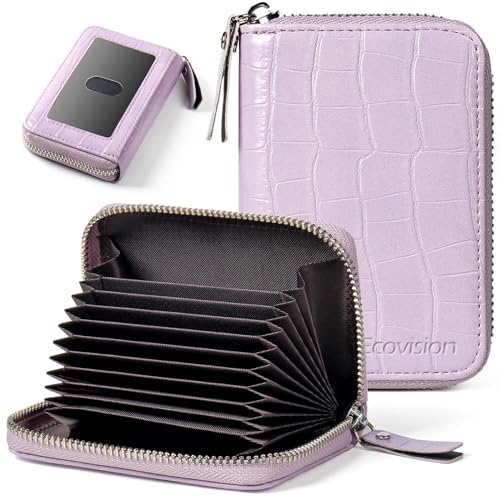 Image of Credit Card Wallet, RFID Card Case Wallet, Zipper Card Cases Holder for Men Women, RFID Blocking, KeyChain Wallet, Compact Size Card Organizer Case for Women