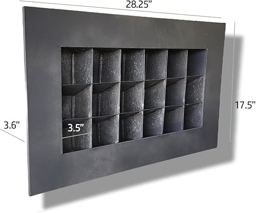 Miniatura 5 de Maceta de jardín vertical de acero galvanizadozinc para el hogar moderno, maceta de bolsillo para jardín montada en la pared (horizontal de 18