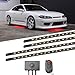 LEDGlow 4pc Red Slimline LED Underbody Underglow Accent Neon Lighting Kit for Cars - Solid Color Illumination - Water Resistant, Low Profile Tubes - Included Power Switch Turns Lights On & Off