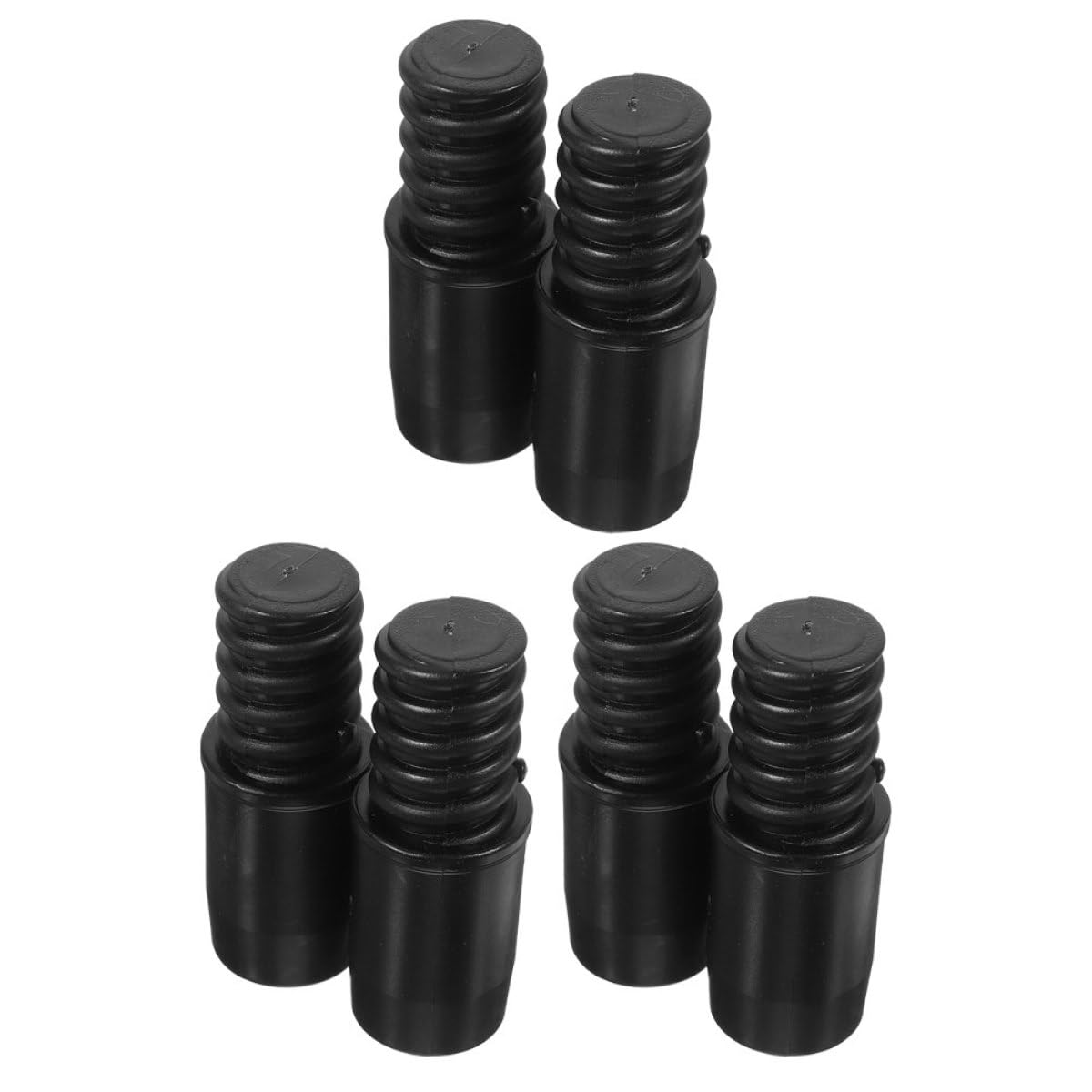 Embouts de réparation pour manches de balais cassés adaptateurs filetés 22mm noir 6pcs