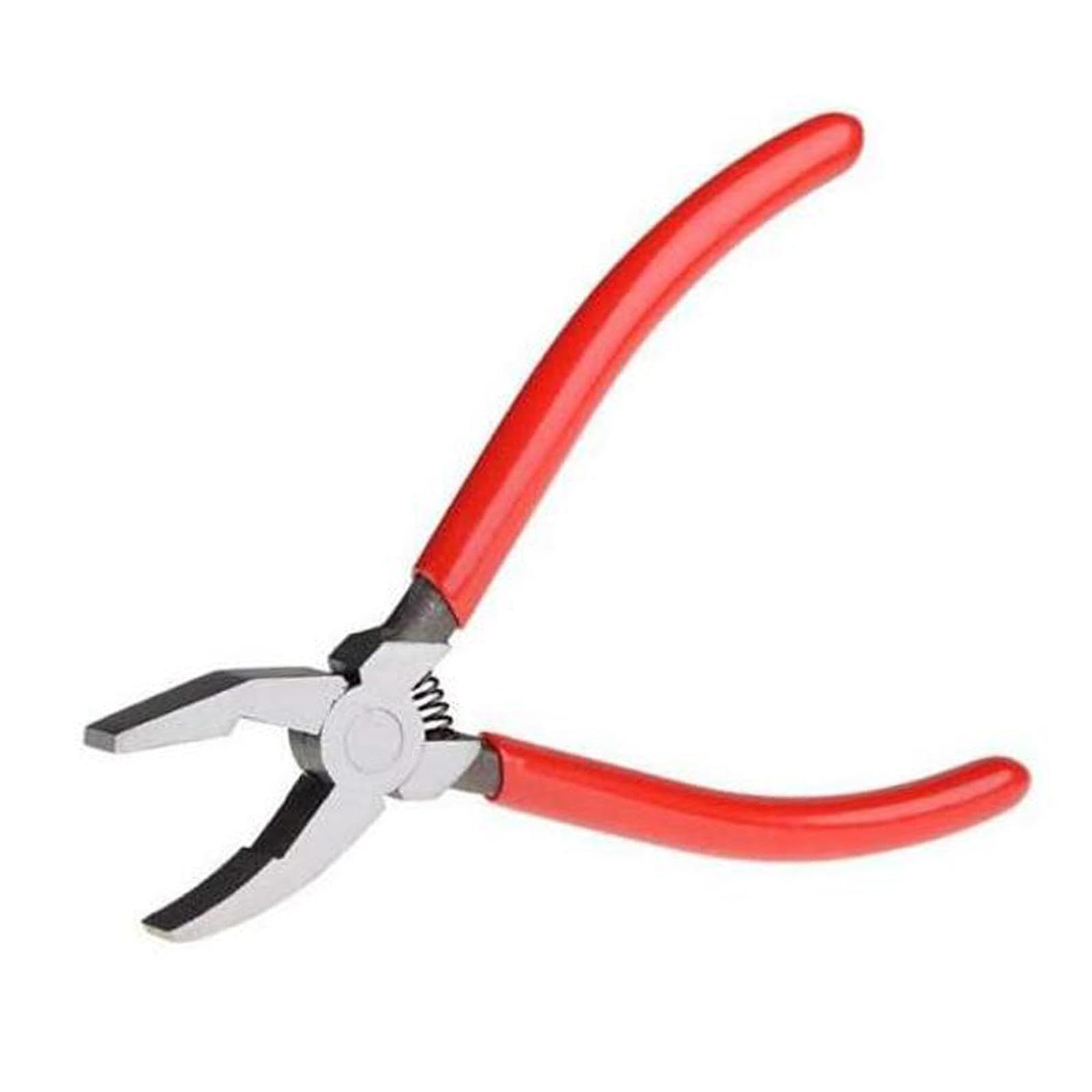 TWISAXC Cutting Plier Glass Cutter Tool Professional for Crafts with Steel for Efficient Glass Cutting Experience Thick Breaker Breaking Pliers Running Plier, 6 inch