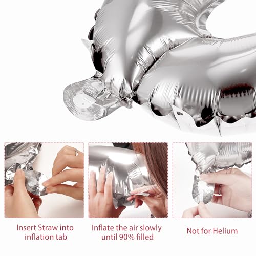 Image of 40inch Silver Bride Balloons - Jumbo Bride to Be Balloons for Bridal Shower Bachelorette Party Decorations and Engagement Party Supplies