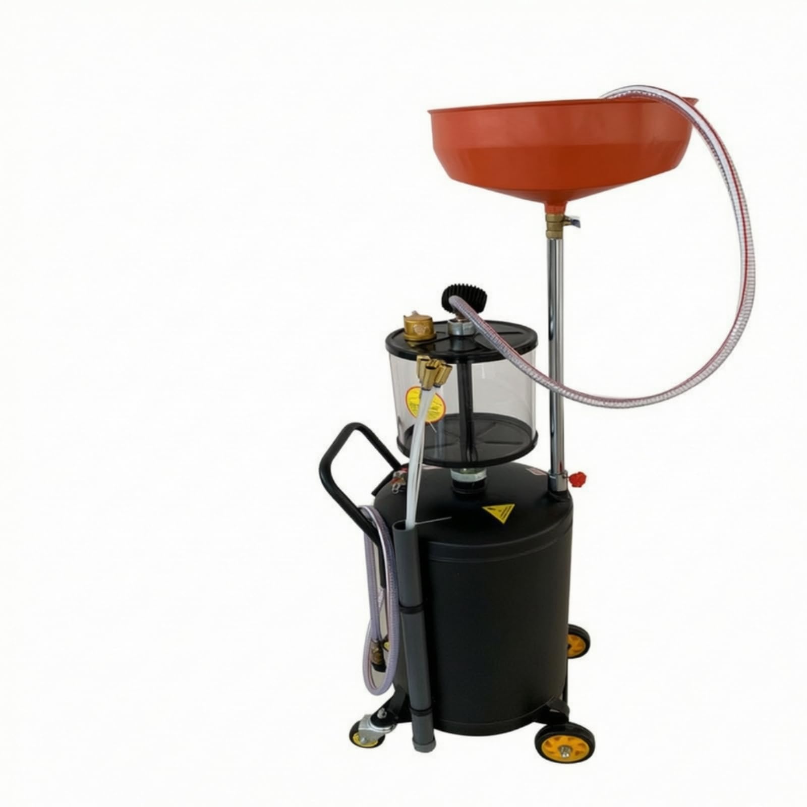 predolo Aspiratore Olio con Camera di Misura Carrellato Aspiratore di Olio con Tubo Regolabile in Altezza Attrezzatura per Officina Meccanica, Garage