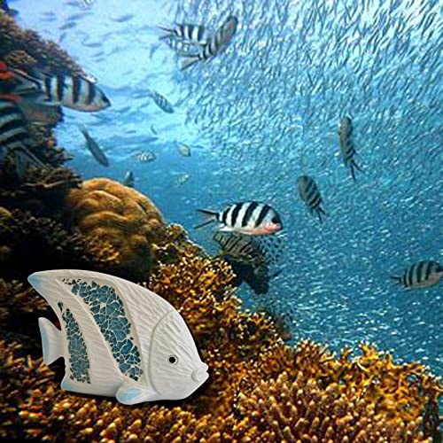 Usupgift Resin Ocean Series Statue Figurines For Gifts Home Bathroom Living Room Garden Desk Decor (Green-Fish) #TOP5
