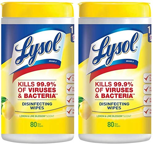 2 Pack Household Cleaning Wipes - 80 Wipes Per Can (160 Total Pieces) - Packaging May Vary