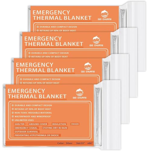 How to Build a Family Emergency Plan (The 2026 Ready.gov Framework Isn’t Enough) QIO CHUANG Emergency Mylar Thermal Blankets 4 Packs Survival Kit 84''x55'' | Space Blanket for...