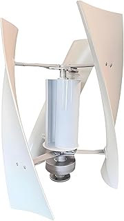 100-W-24-V-Vertikalachsen-Windkraftanlagen-Set mit intelligenter Steuerung und Hilfswindrad,geräuscharmes Spiraldesign für Haus,Boot,Wohnmobil und netzunabhängige Stromversorgung White-24V