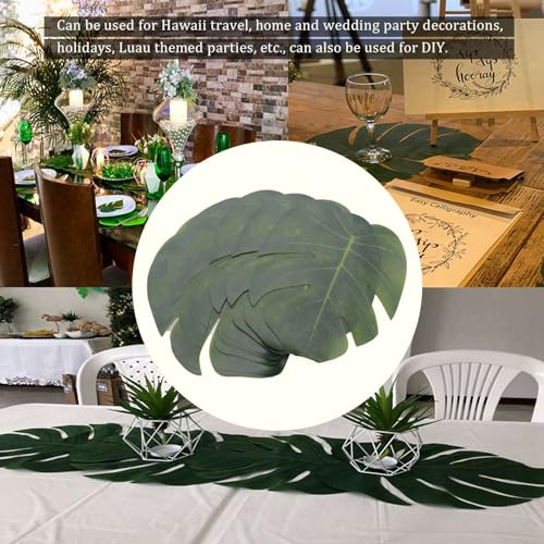 Fournitures de décoration de fête tropicale et feuilles de simulation pour soirée luau - 3