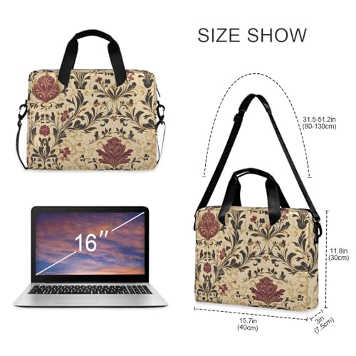 Funda maletín para laptop 13-15.6 pulgadas estilo étnico rojo miniatura 5