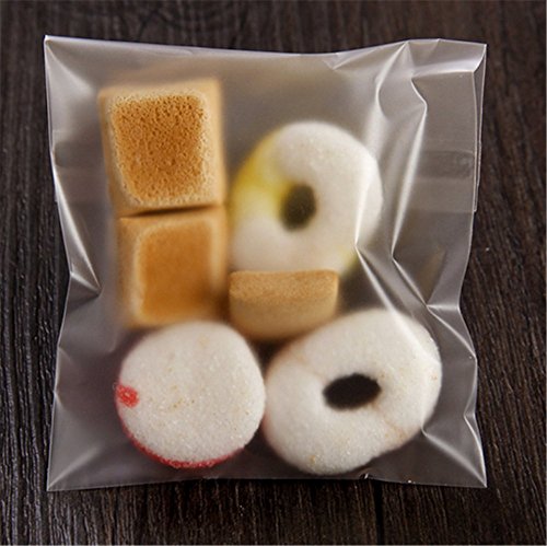 Lucky Fitness 200pcs Lovely Smile Party Party Cookies Candy Bakery Bags Food Packaging Self-Adhesive Biscuits Plastic Candy Bags - Thumbnail 5