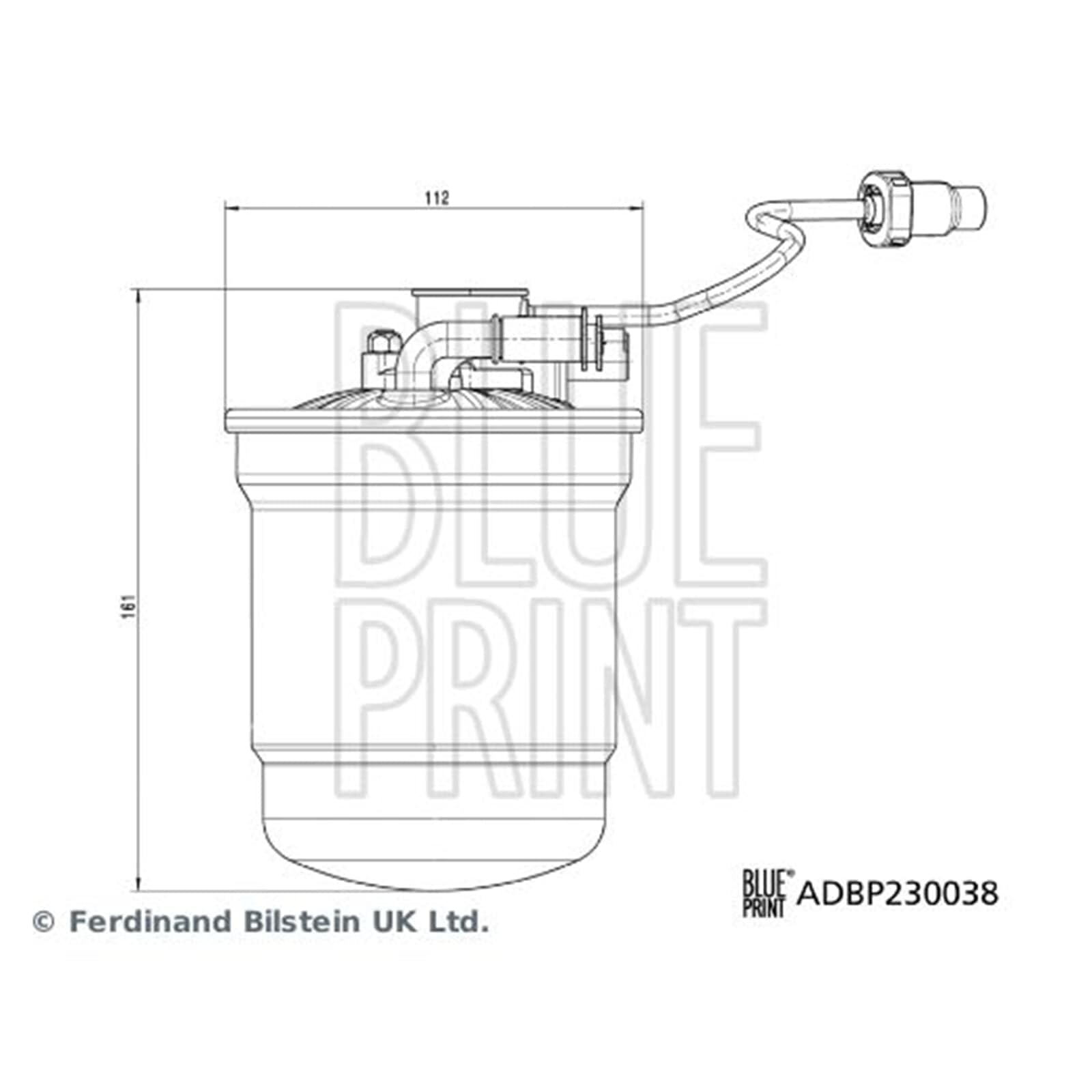 BLUE PRINT Filtro carburante ADBP230038 | Compatibile con: FORD FOCUS IV, FOCUS IV Stufenheck, FOCUS IV Turnier, KUGA III